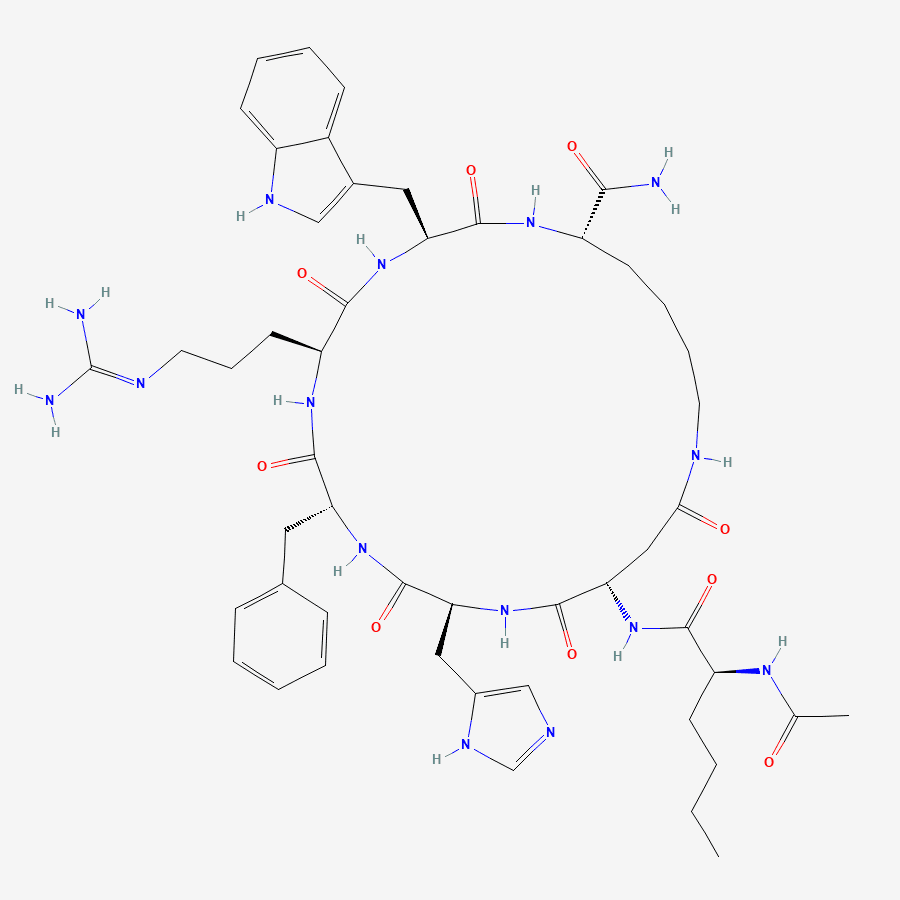 Chemical structure diagram of Melanotan II