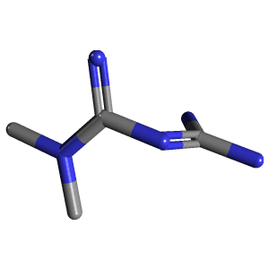 3D ball-and-stick model of the metformin molecule