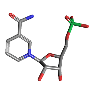3D ball-and-stick model of the NMN molecule