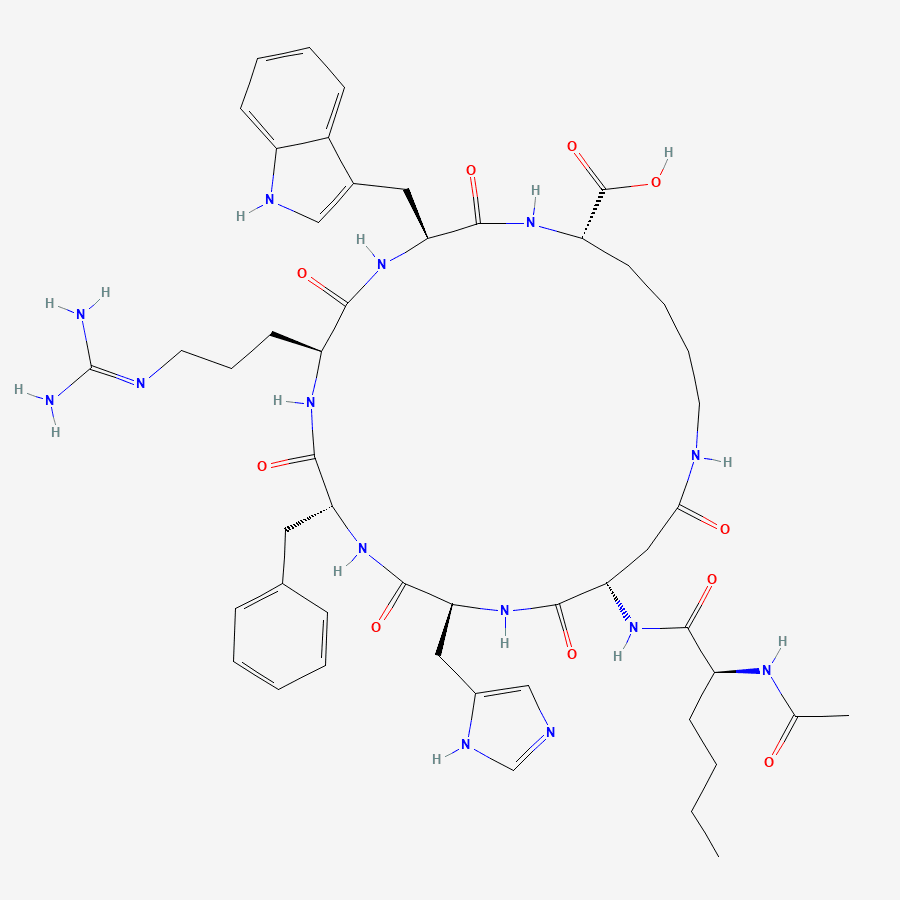 Chemical structure diagram of PT-141 (bremelanotide)
