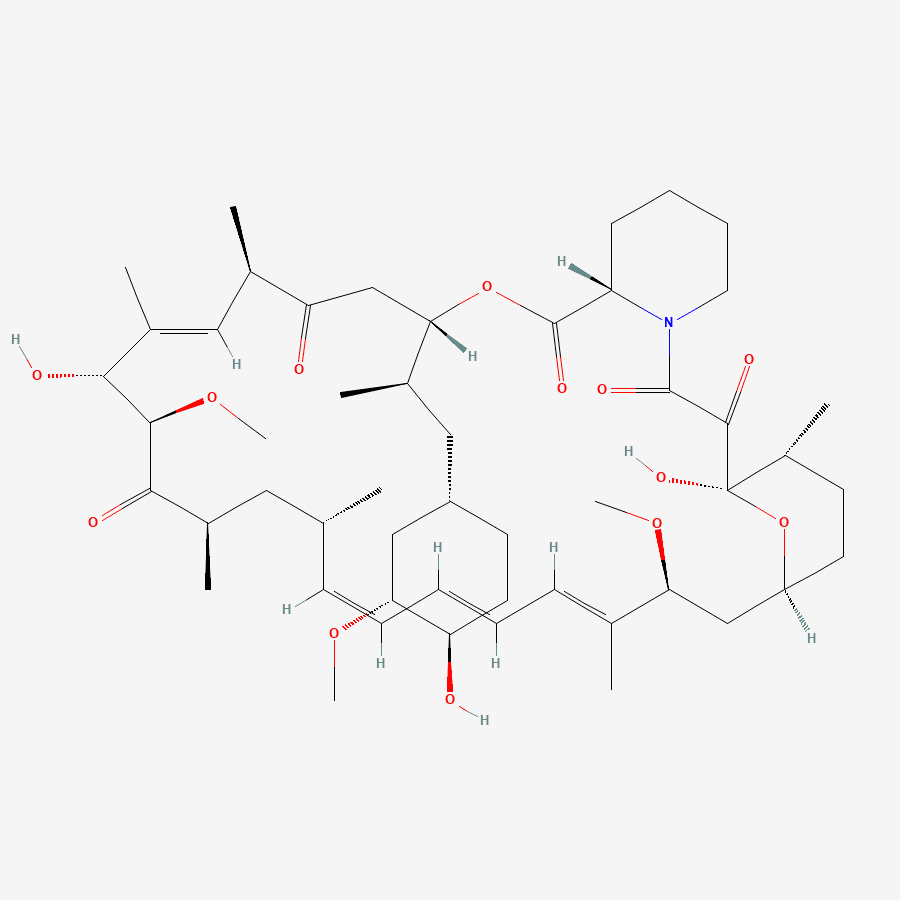 Chemical structure diagram of rapamycin (sirolimus)