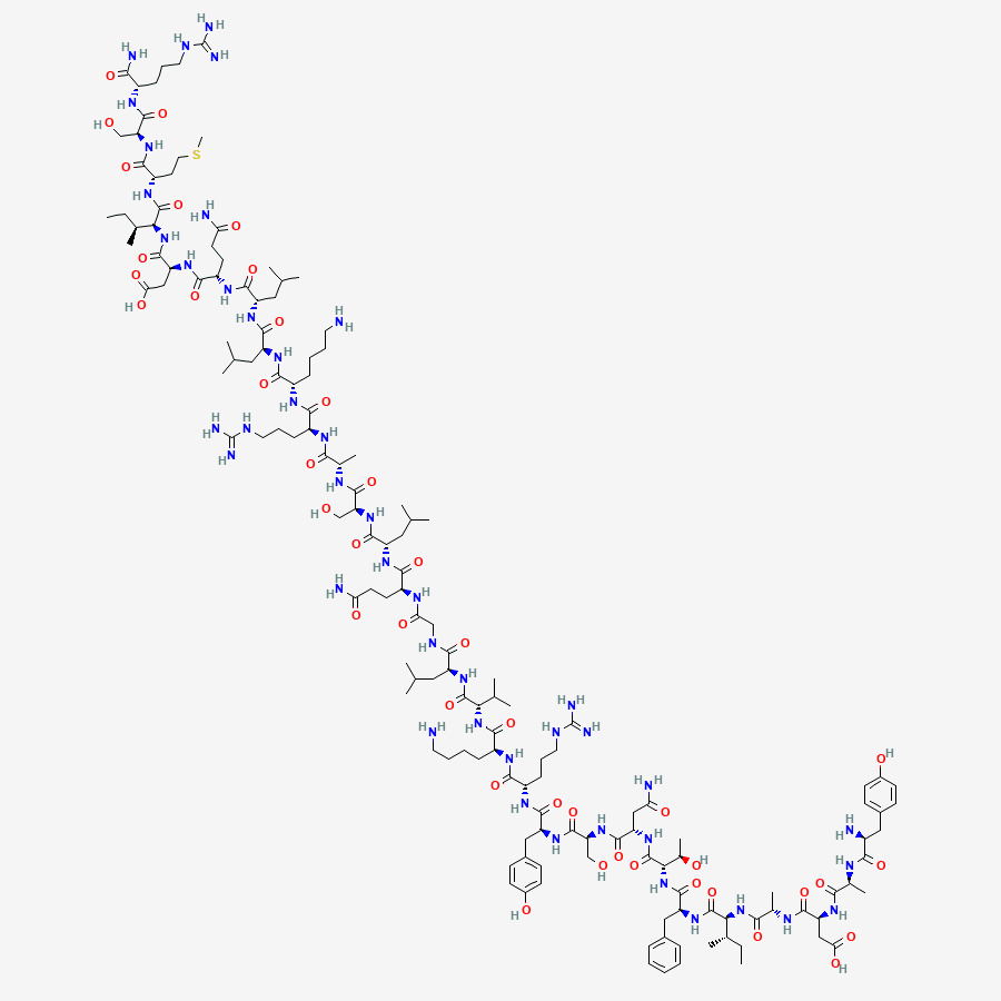 Chemical structure diagram of Sermorelin